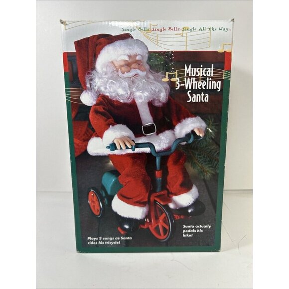Musical 3-Wheeling Santa-Pedals Tricycle Plays 3 Songs With Original Box-Works - Picture 7 of 10